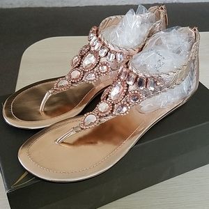 ROSE GOLD SANDALS - GORGEOUS!!  BRAND NEW